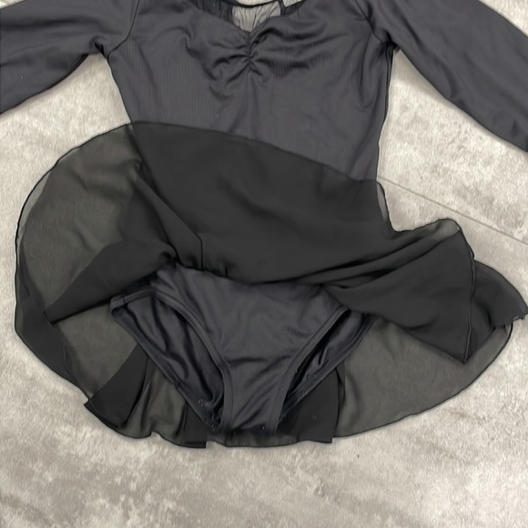 Girls medium, black Capezio dance leotard dress skirt ballet - Picture 5 of 14